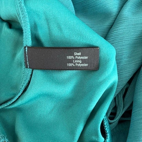 Nwt Daytrip Tiered Chiffon Mini Dress Teal size L - Picture 8 of 8